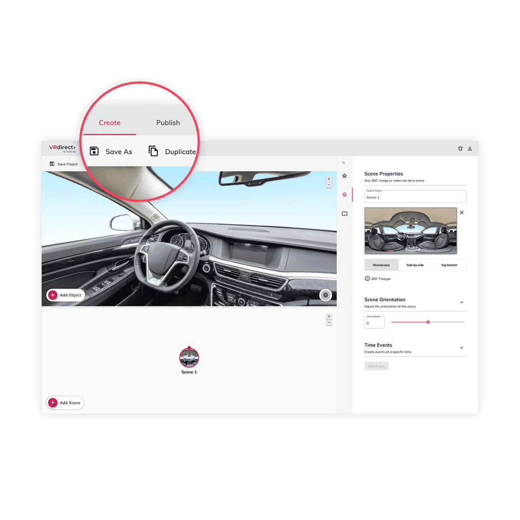 VRdirect Studio Workflow