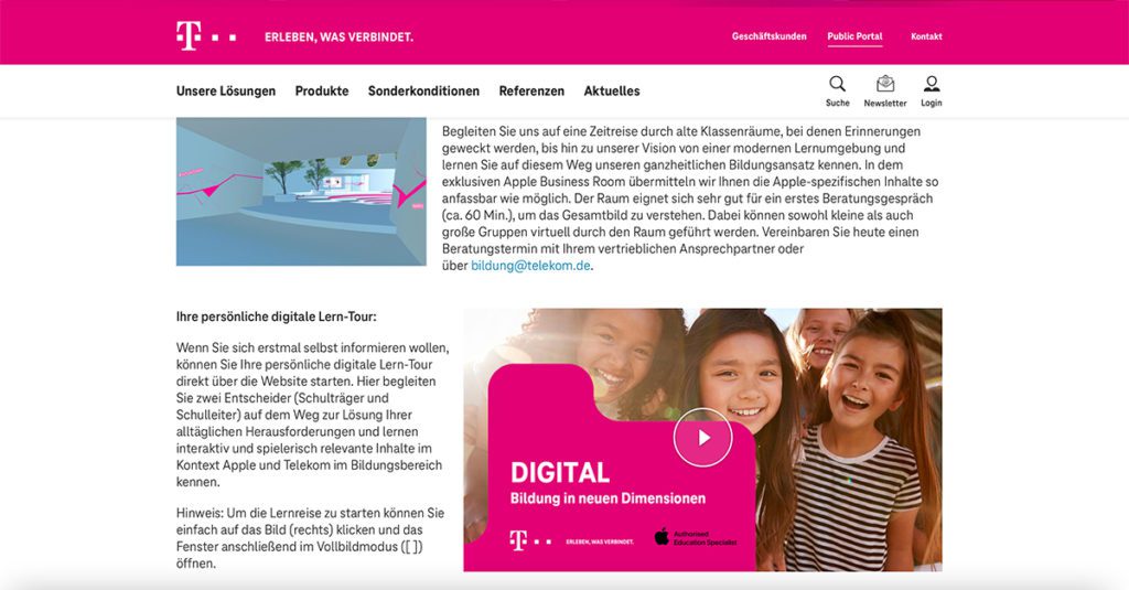 Apple and Telekom are pursuing the goal of shaping digital learning.