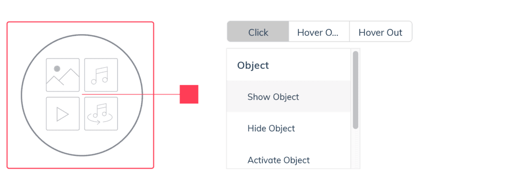 Interaction Events in VRdirect Studio