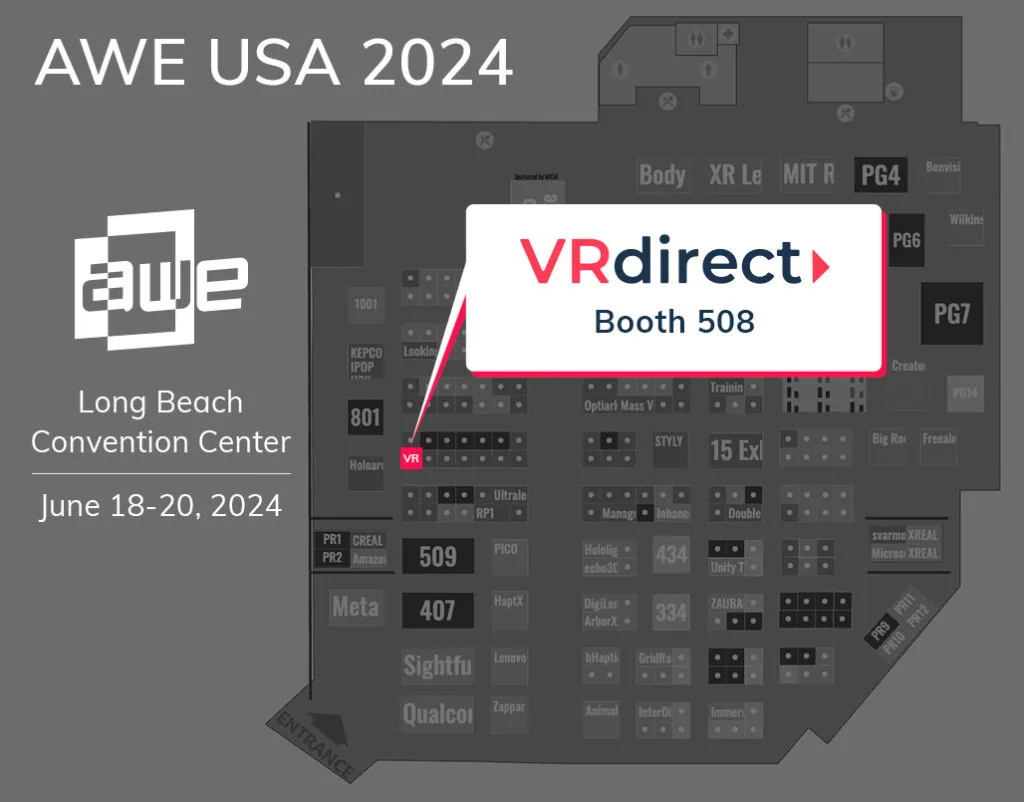 VRdirect at the AWE USA 2024, booth 508